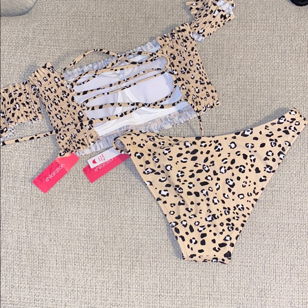 Animal Print Bandeau Bikini - Picture 2 of 2